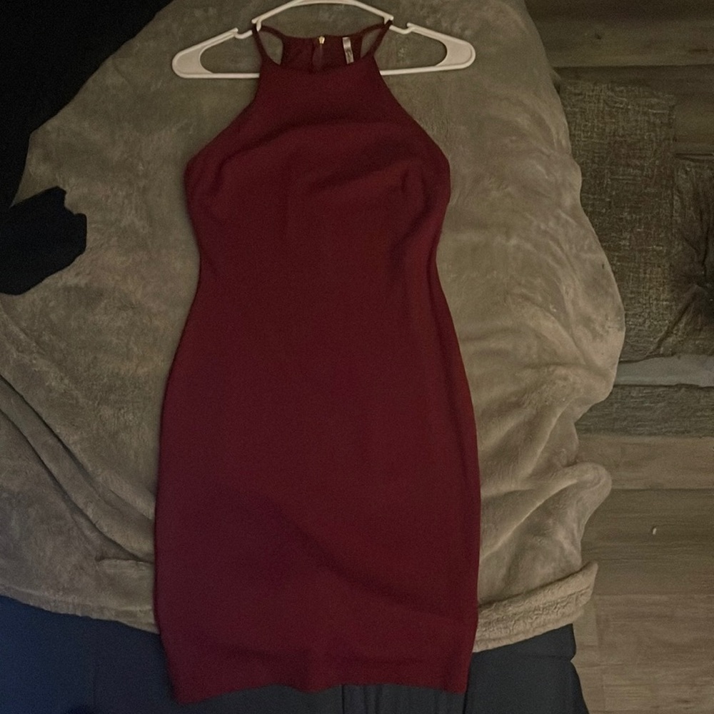 Maroon mini dress